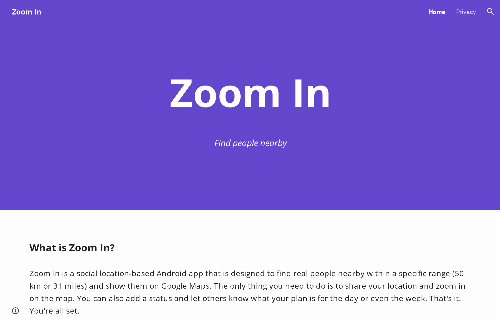 startuptile Zoom In-Android app to find people nearby on Google Maps