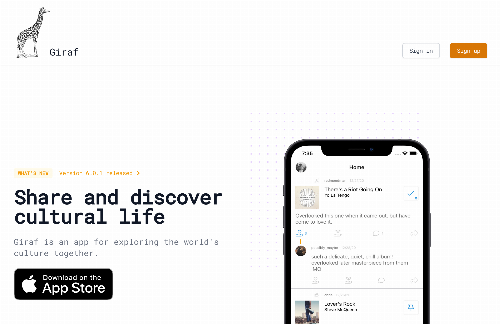 startuptile Giraf – Share and discover cultural life-