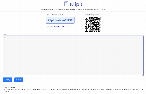 startuptile Klipit.in – Online clipboard, quickly share data across devices-