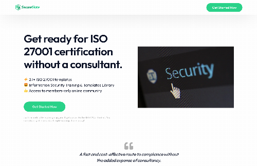 startuptile SecureSlate -Get ready for ISO 27001 certification without a consultant.