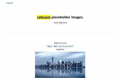 startuptile Imgy.dev-relevant placeholder images.