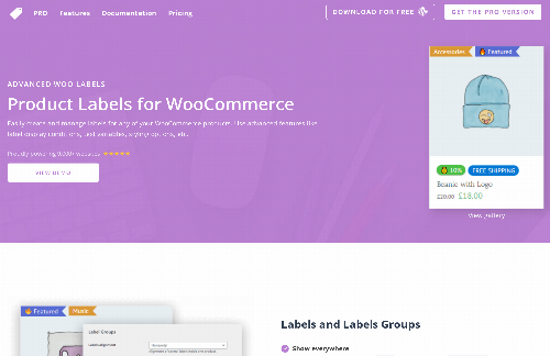 startuptile Advanced Woo Labels-WordPress ( WooCommerce ) plugin to create product labels.