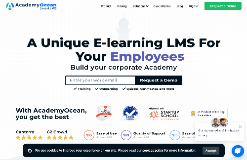 startuptile AcademyOcean-LMS Platform For Automated Onboarding And Interactive Online Tra