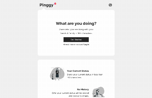 startuptile Pinggy-Share your current status. 