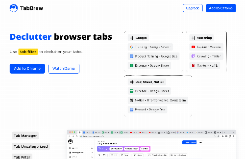 startuptile TabBrew – Declutter browser tabs-