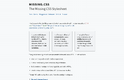 startuptile Missing.css: The Missing CSS Stylesheet-