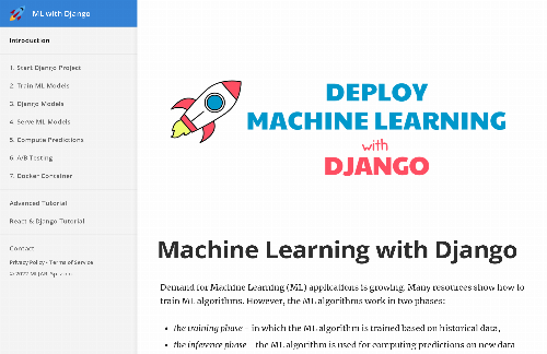 startuptile Machine Learning with Django-