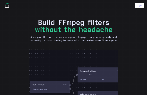 startuptile FFmpeg Command Visualizer and Editor-