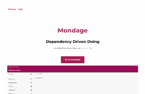 startuptile Mondage-Todo lists centered around dependencies