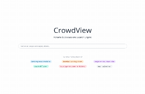 startuptile CrowdView – Discussions Search Engine (stop adding “Reddit” on Google)-