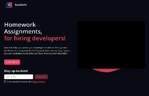 startuptile RealSkillz – PR based homework assignments, for hireing developers-