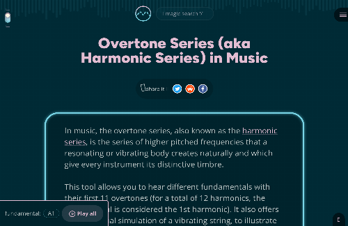 startuptile Simple Tool to Hear and Visualize the Overtone Series-