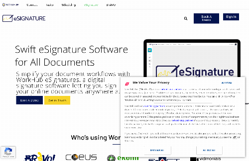 startuptile WorkHub eSignature-An Efficient And Affordable Digital Signature Software