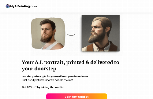 startuptile My AI Painting-Custom A.I. portraits