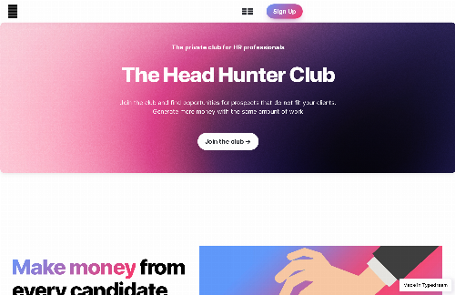 startuptile The Head Hunter Club-Make money from every candidate you source