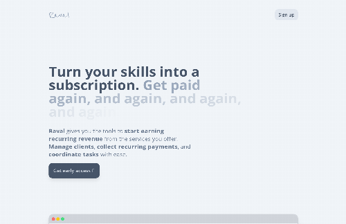 startuptile Raval-Turn your skills into a subscription.