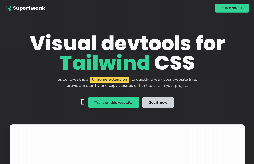 startuptile Supertweak – a visual devtools extension for Tailwind CSS-
