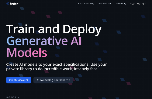 startuptile Fiction.com-Train custom AI models to match your brand and vision