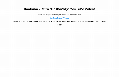 startuptile Bookmarklet to “Unshortify” YouTube Videos-