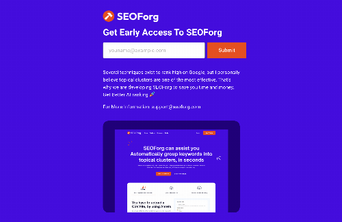 startuptile SEOForg-Helps you generate Topical Cluster and Visualize them