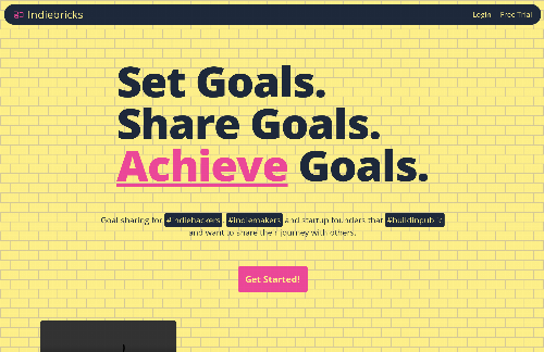 startuptile Indiebricks-Goal sharing for indie hackers building in public