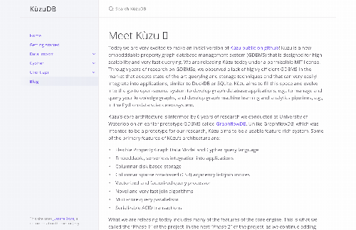 startuptile Kùzu: An Embeddable GDBMS like DuckDB/SQLite from UWaterloo-