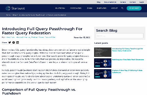 startuptile Full Query Passthrough to Enable Data Mesh-