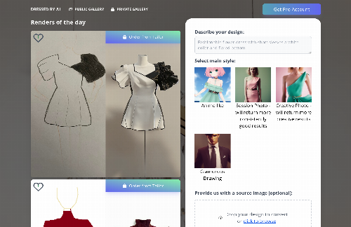 startuptile Sketch a fashion design and get a visualisation-