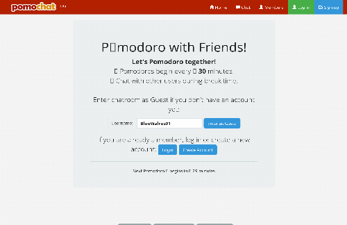 startuptile Pomodoro Timer with Friends-