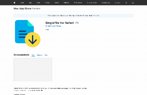 startuptile SingleFile is finally available on Safari (macOS/iOS)-