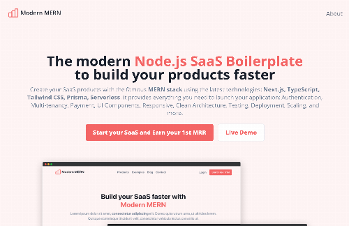 startuptile MERN stack on steroids for SaaS Boilerplate, rebuilt with Modern Tech-