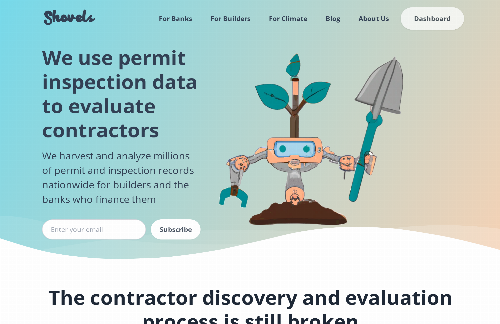 startuptile Shovels-We use permit inspection data to evaluate contractors