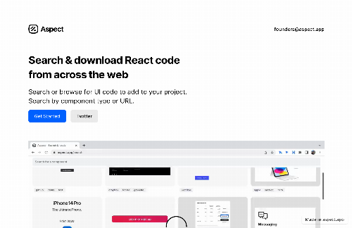 startuptile Search and download UI code from across the web-