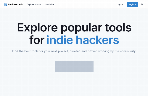 startuptile Hackerstack.io-Explore popular tools for indie hackers