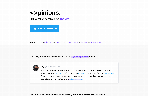 startuptile Profiles for Opinionated Devs-