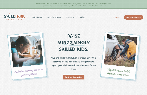 startuptile Life Skills Website-