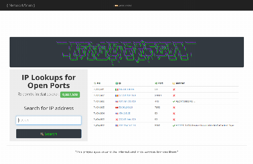 startuptile NetworkScan – IP Lookups for Open Ports-