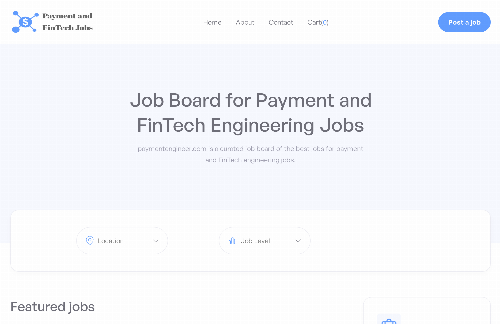 startuptile I built a job board for payments and fin-tech engineering jobs-