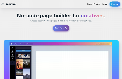 startuptile pagehippo.co-Tiny nocode website builder