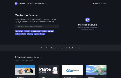 startuptile Mastodon Servers-Discover Mastodon communities