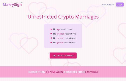 startuptile MarrySign-Crypto-marriages with no restrictions