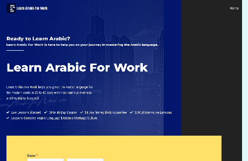 startuptile LearnArabicForWork.com-The language learning platform for professionals.