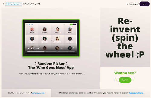 startuptile Random Picker-