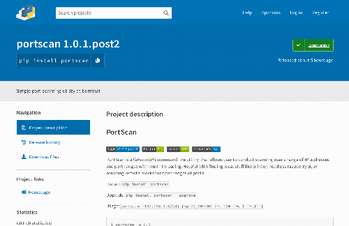 startuptile Portscan: simple CLI utility to scan ports-