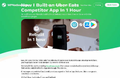 startuptile I Built a copy of UberEats app in 1 hour-