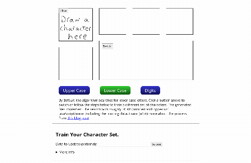 startuptile Fast and light character recognition from pen or touch input-