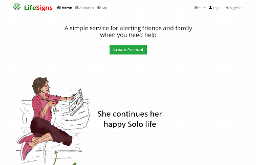 startuptile TheLifeSigns-Sends notification when you get incapacitated