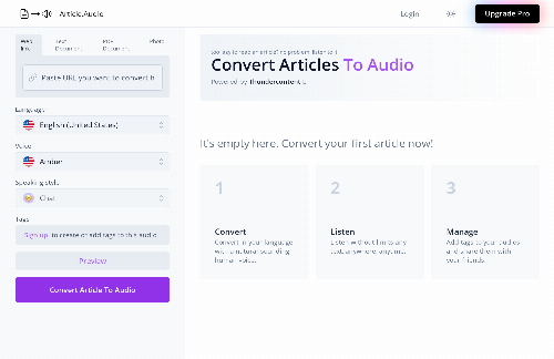 startuptile I made a tool using AI to convert articles to audio-