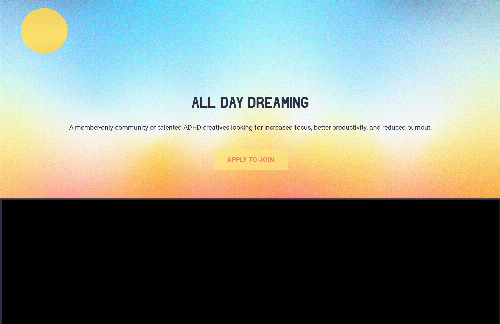 startuptile All Day Dreaming-Virtual co-working and community for talented ADHD creatives