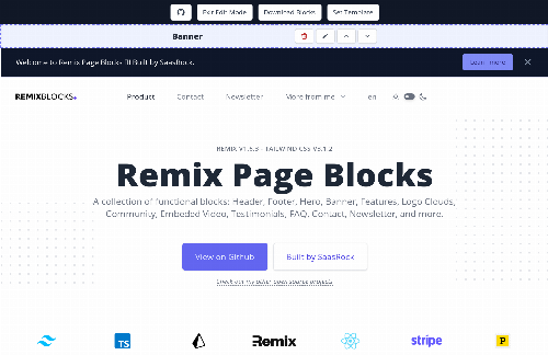 startuptile Open-Source Page Block Builder with Remix and Tailwind CSS-